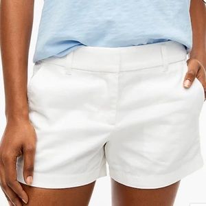 J. Crew White Chino Shorts